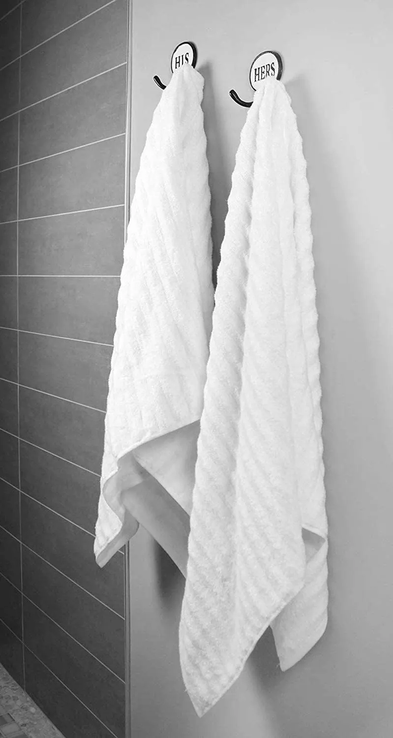His and Hers Towel Hooks (Case of 14 Sets)