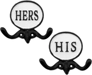 His and Hers Towel Hooks (Case of 14 Sets)