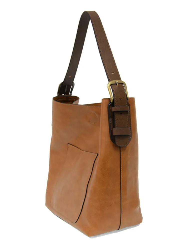 Joy Susan Classic Hobo Handbag- Hazelnut / Coffee Handle