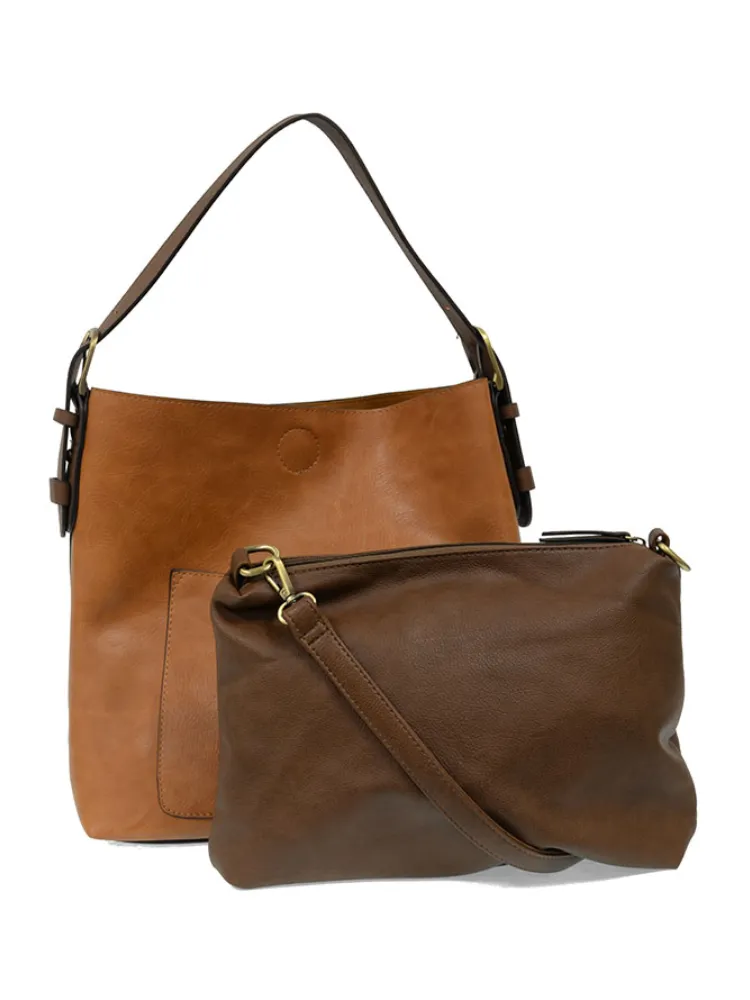Joy Susan Classic Hobo Handbag- Hazelnut / Coffee Handle
