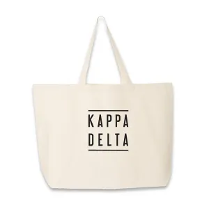 Kappa Delta Sorority Printed on Cute Canvas Tote Bag