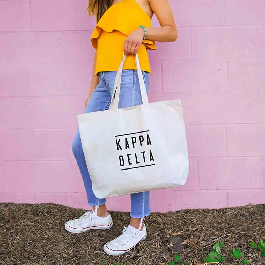 Kappa Delta Sorority Printed on Cute Canvas Tote Bag