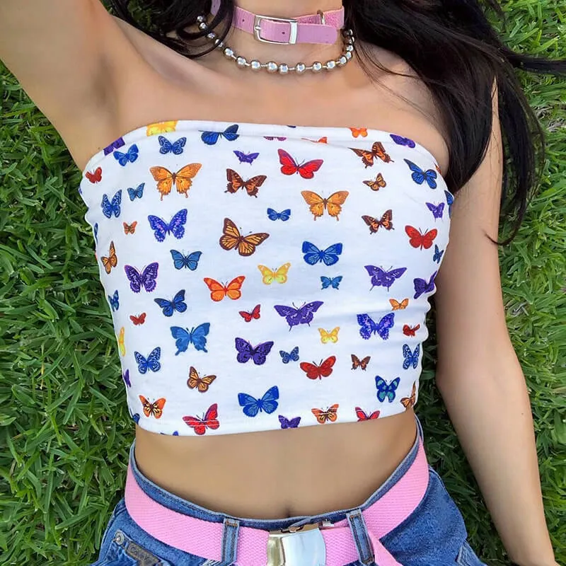 [@kaylahadlington] "COLORFUL BUTTERFLY" TOP K052305REVIEW