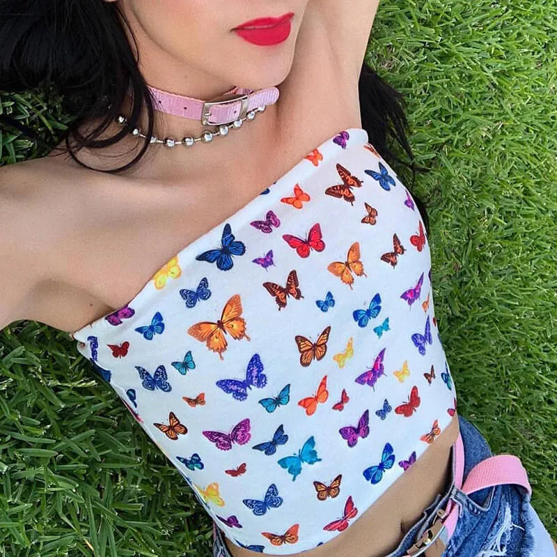 [@kaylahadlington] "COLORFUL BUTTERFLY" TOP K052305REVIEW
