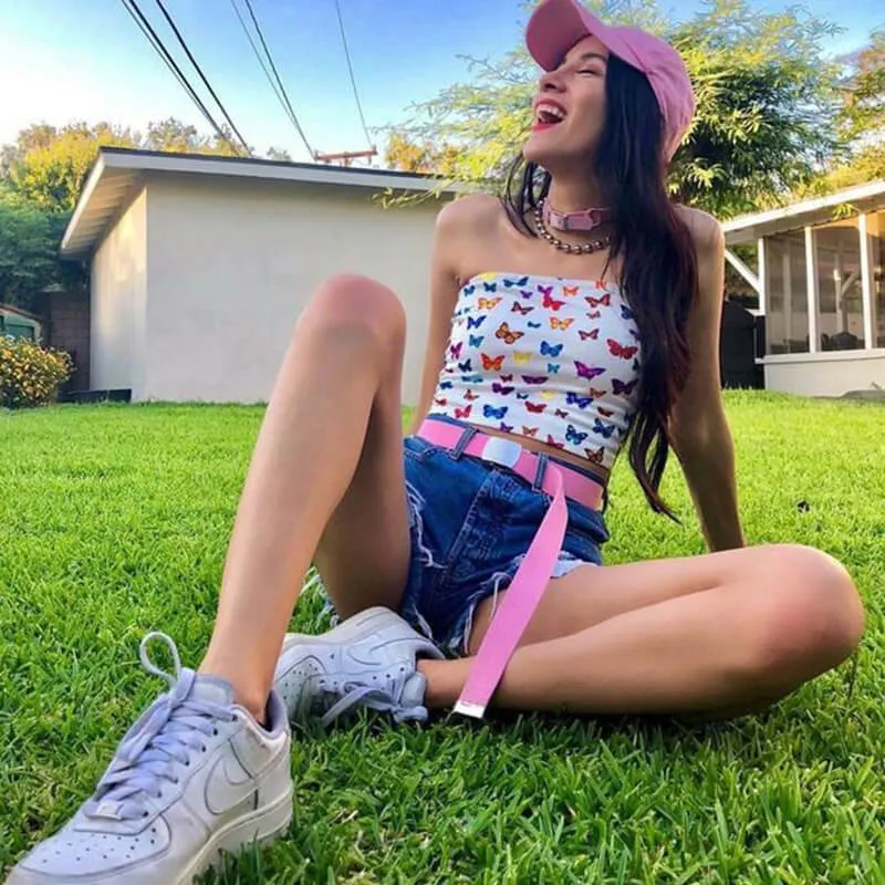 [@kaylahadlington] "COLORFUL BUTTERFLY" TOP K052305REVIEW