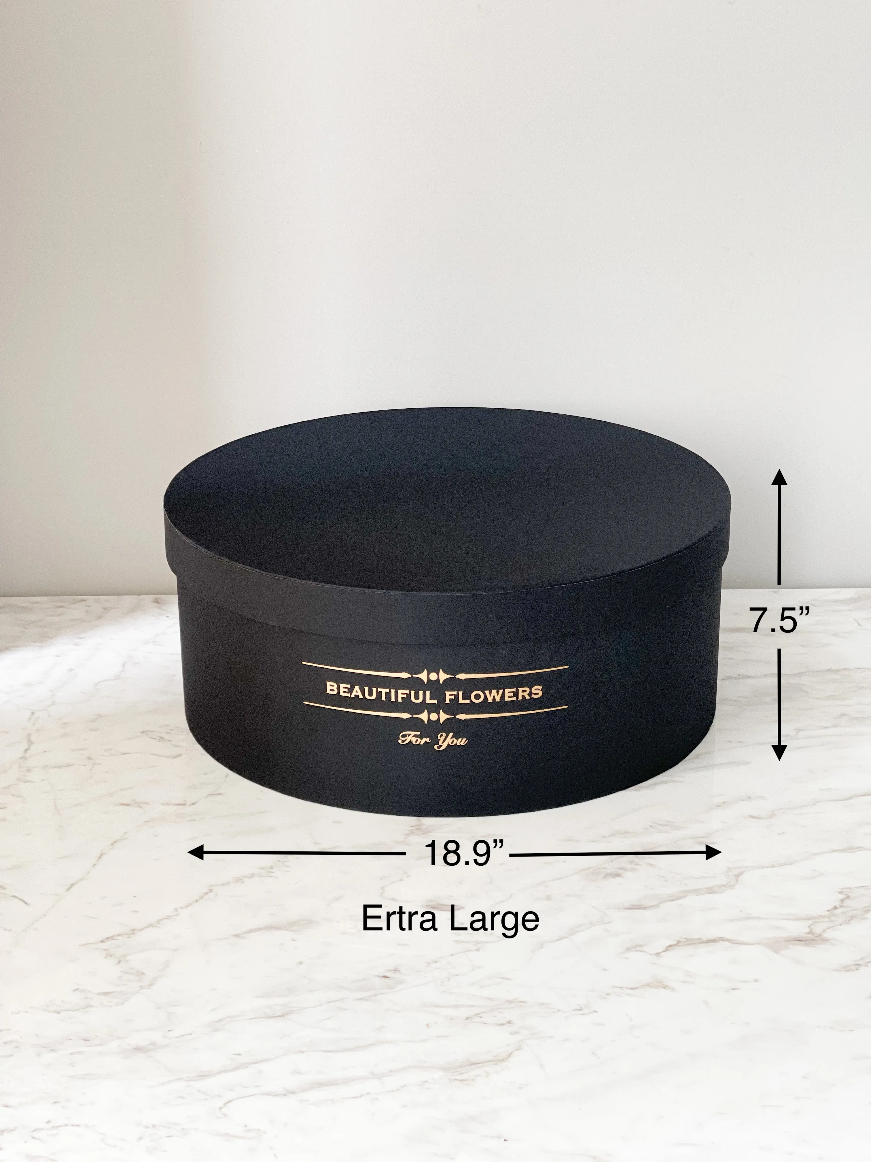 Large Black Round Flower Box – Versatile and Timeless