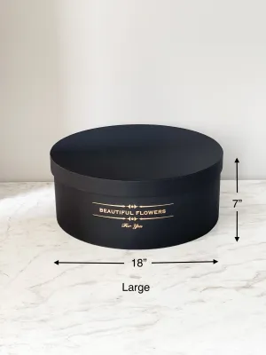 Large Black Round Flower Box – Versatile and Timeless