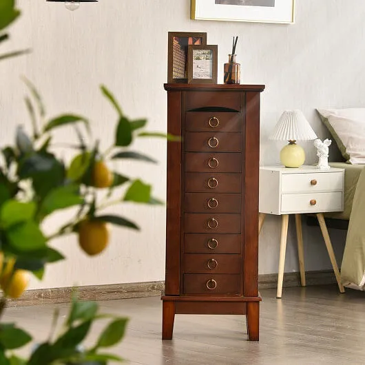 Large Capacity Jewelry Storage Cabinet with 9 Drawers