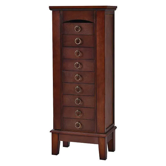 Large Capacity Jewelry Storage Cabinet with 9 Drawers