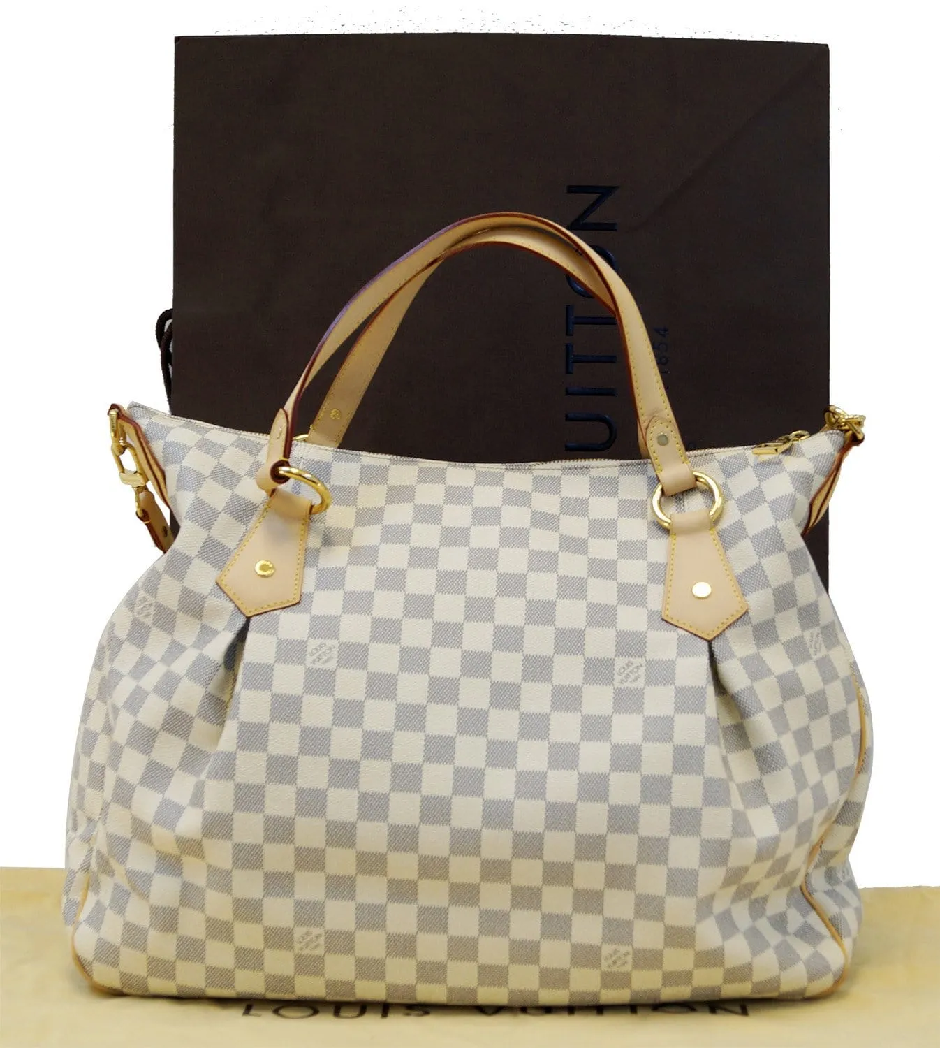 LOUIS VUITTON Damier Azur Evora GM Tote MINT Shoulder Bag