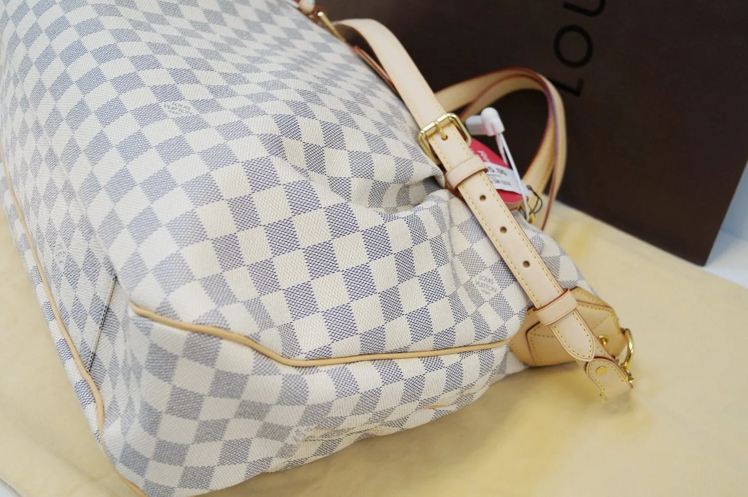 LOUIS VUITTON Damier Azur Evora GM Tote MINT Shoulder Bag
