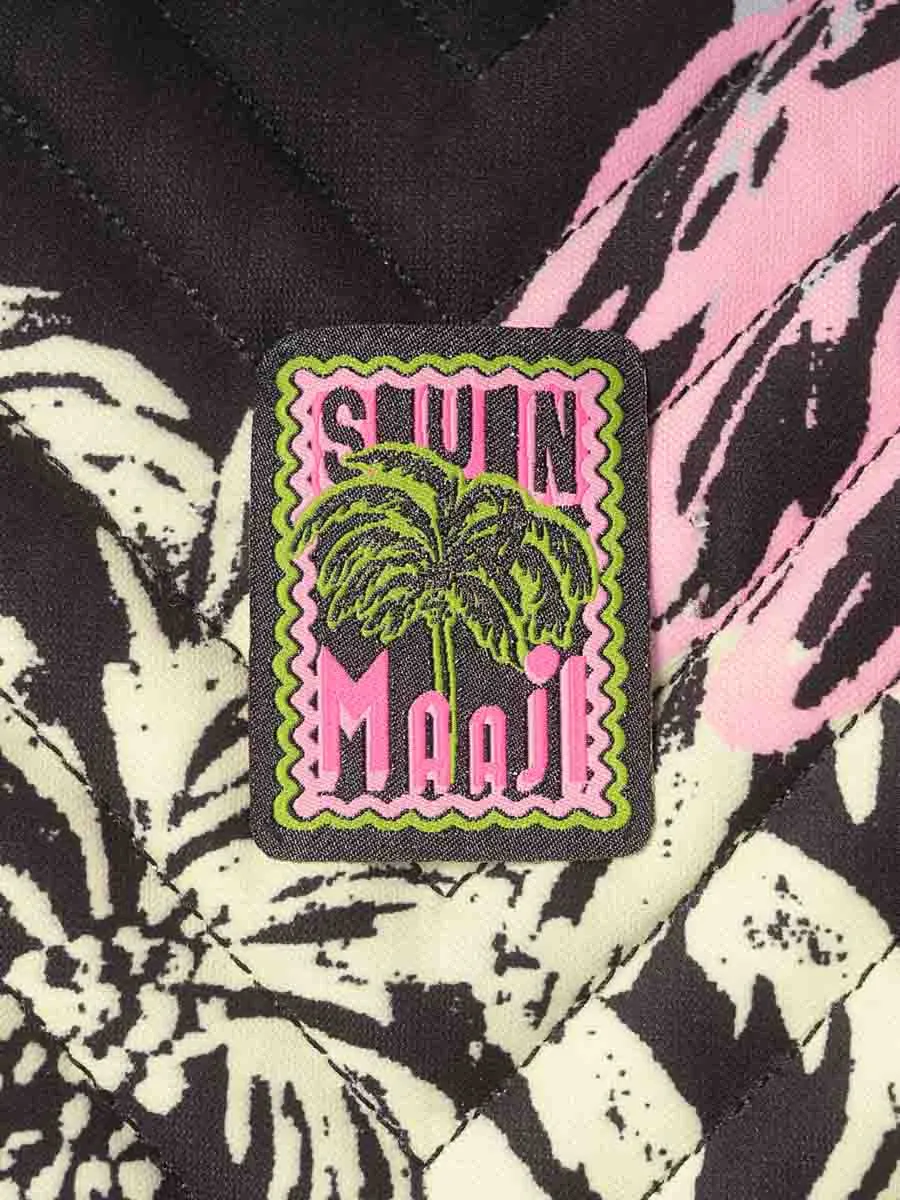 Lucy Large Pocket Bag in Neon Palmery