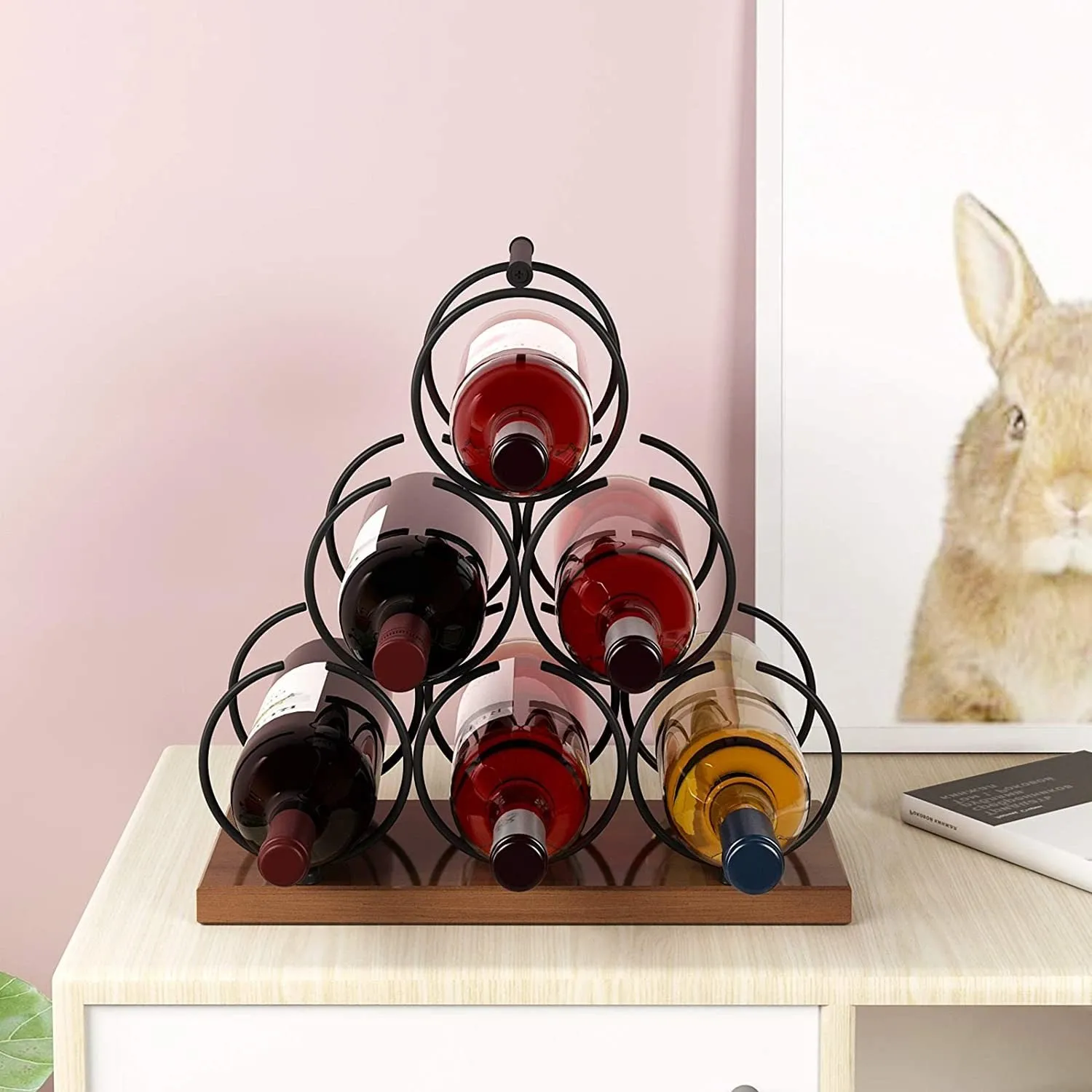 Mecor Countertop 6 Bottle Wine Rack