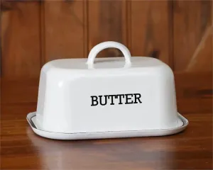 Metal Enamel Butter Dish