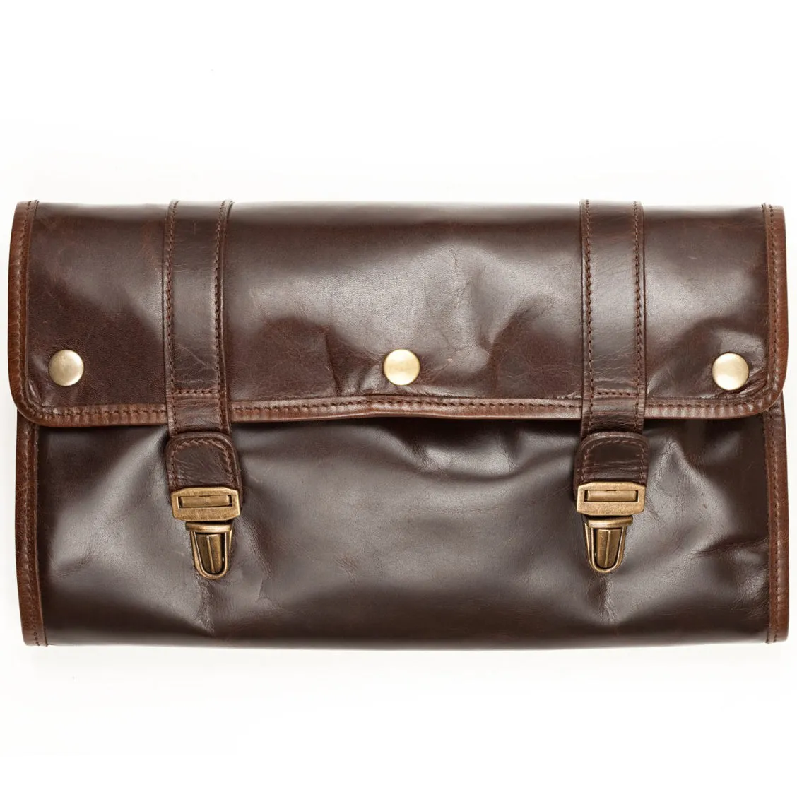 Moore and Giles Austin Hanging Luxury Toiletries Kit, Brown