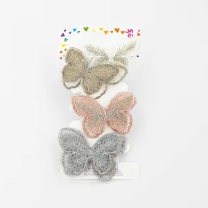 Multicolour Clips & Grips Embrioded Butterfly - 4 Pieces