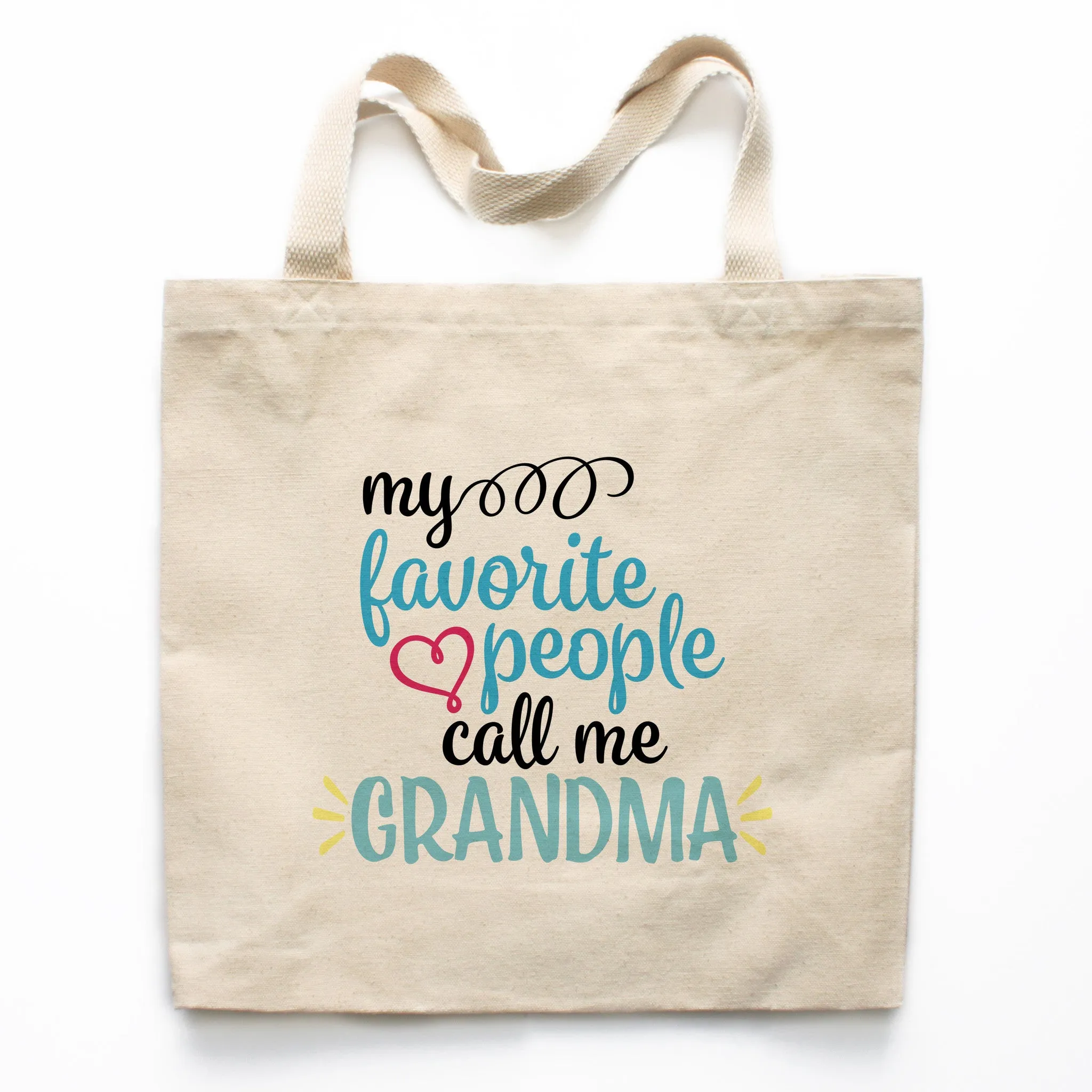 My Favorite People Call Me Grandma Canvas Tote Bag