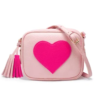 Mymazn Girls Crossbody Purse, Leather Roomy Bag with Tassel Adjustable Straps Design in Italy