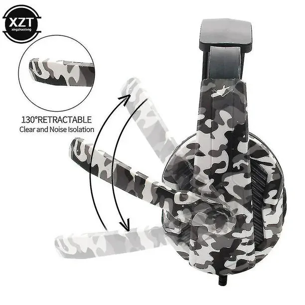 NEW Retails $125 Camouflage Gaming Headset Professional Gamer Stereo Head Mounted Headphones