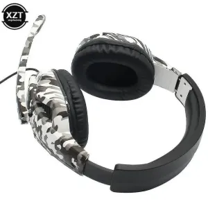 NEW Retails $125 Camouflage Gaming Headset Professional Gamer Stereo Head Mounted Headphones