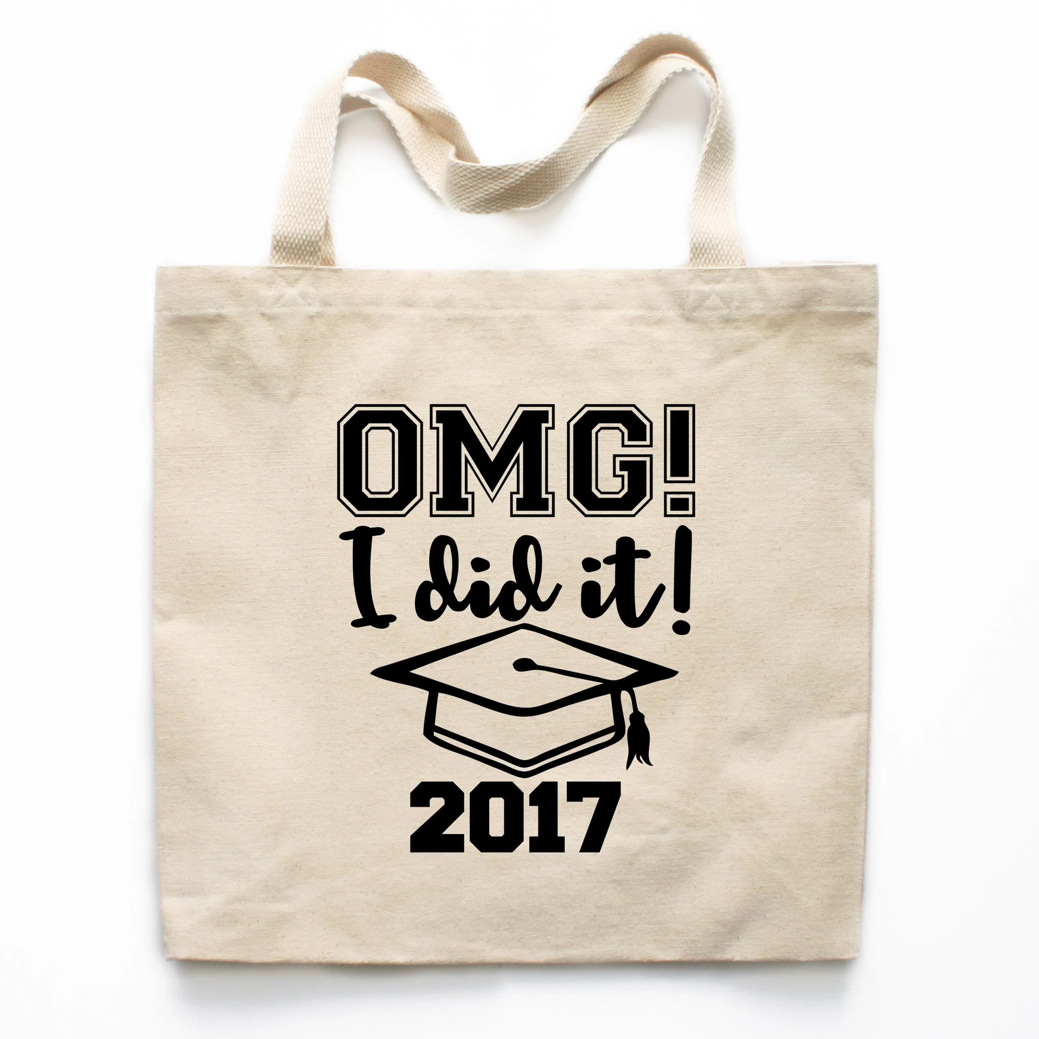 OMG I Did It Graduation Canvas Tote Bag