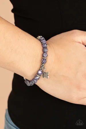 Paparazzi Butterfly Wishes - Purple Butterfly Bracelet