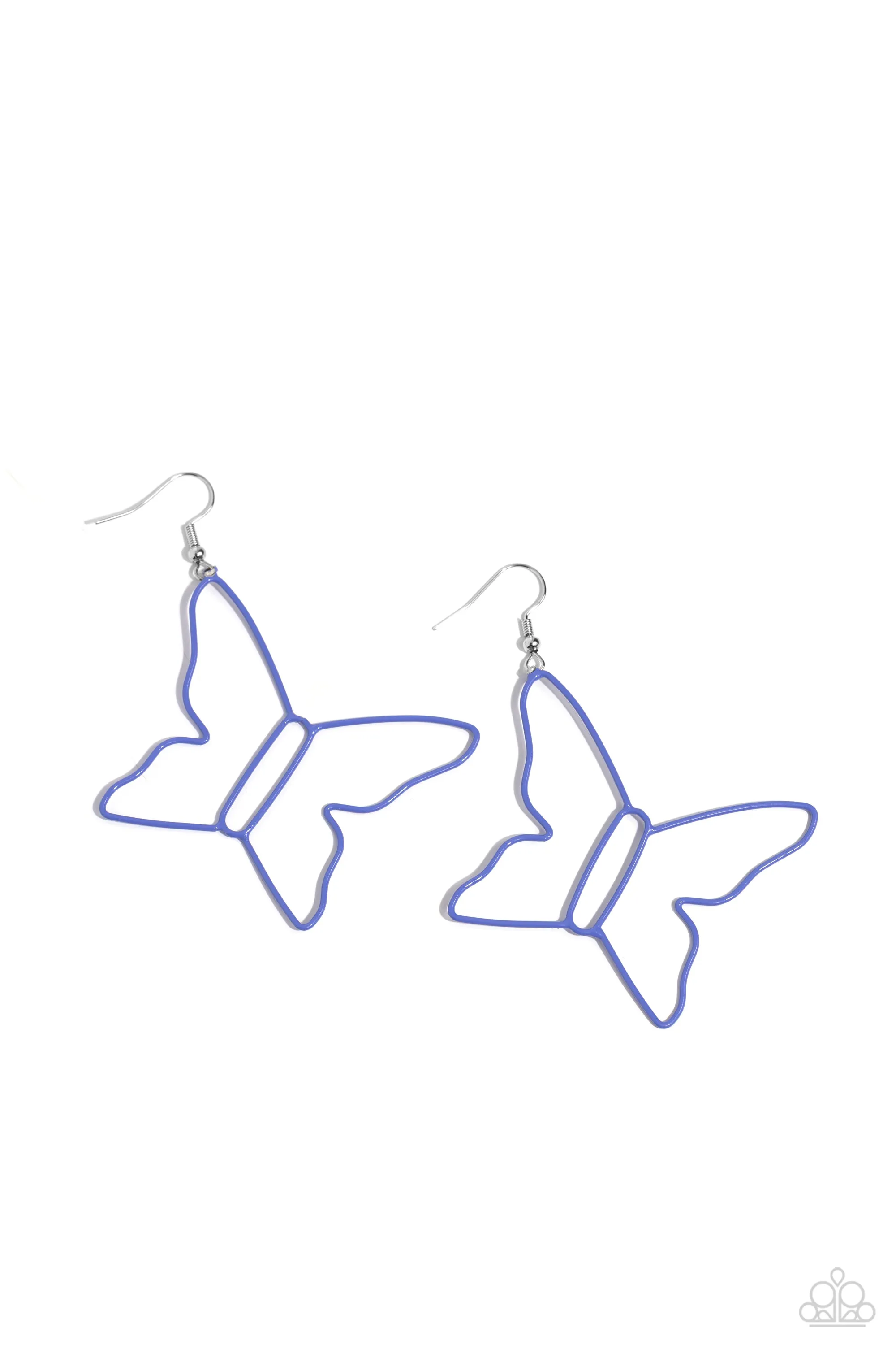 Paparazzi Soaring Silhouettes - Blue Earrings