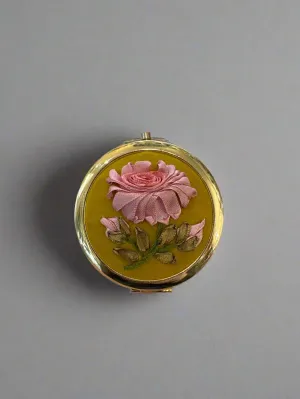Pink Rose Compact Mirror