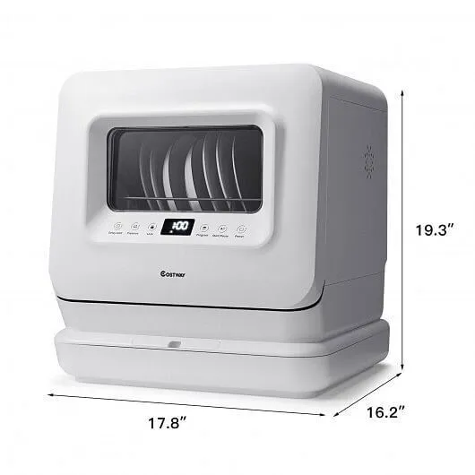 Portable Countertop Dishwasher Air Drying 5 Programs with 7.5L Water Tank - Colo