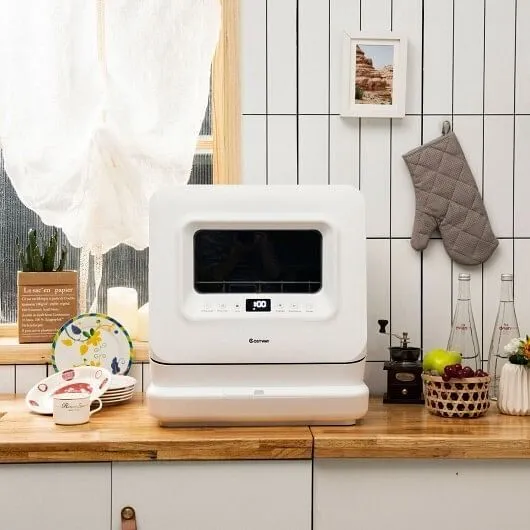 Portable Countertop Dishwasher Air Drying 5 Programs with 7.5L Water Tank - Colo
