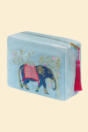 Powder Elephant Velvet Vanity Bag