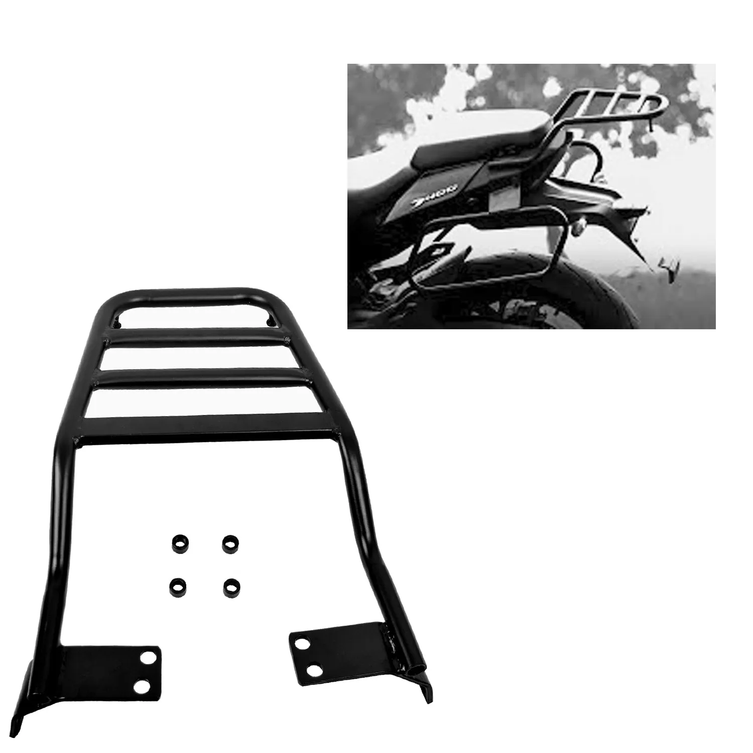 Premium Quality Heavy Luggage Carrier Rack For Bajaj Dominar 400, (Black)