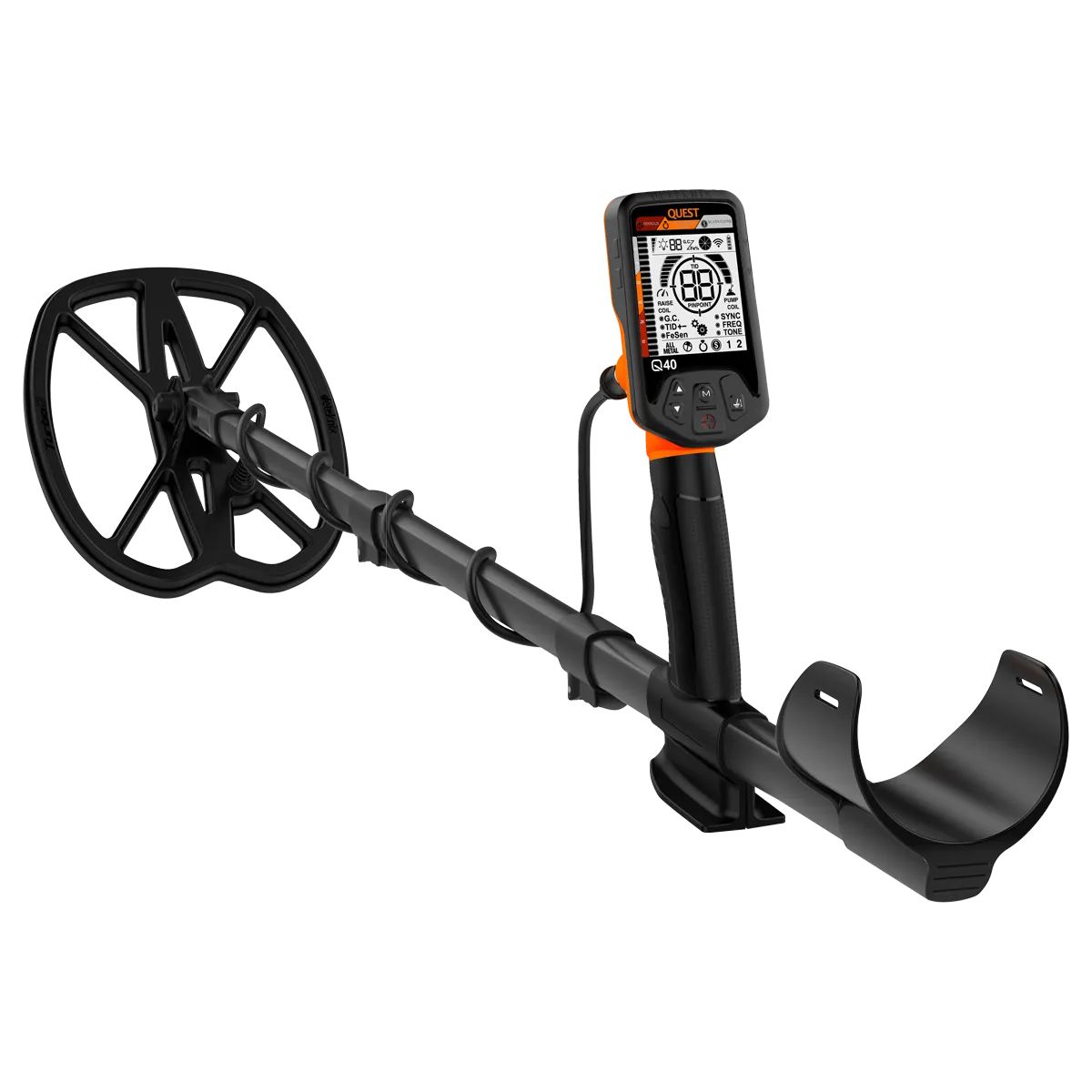 Quest Q40 Metal Detector Pack with 2 Coils, Hat, Wireless HP Pouch and Cover