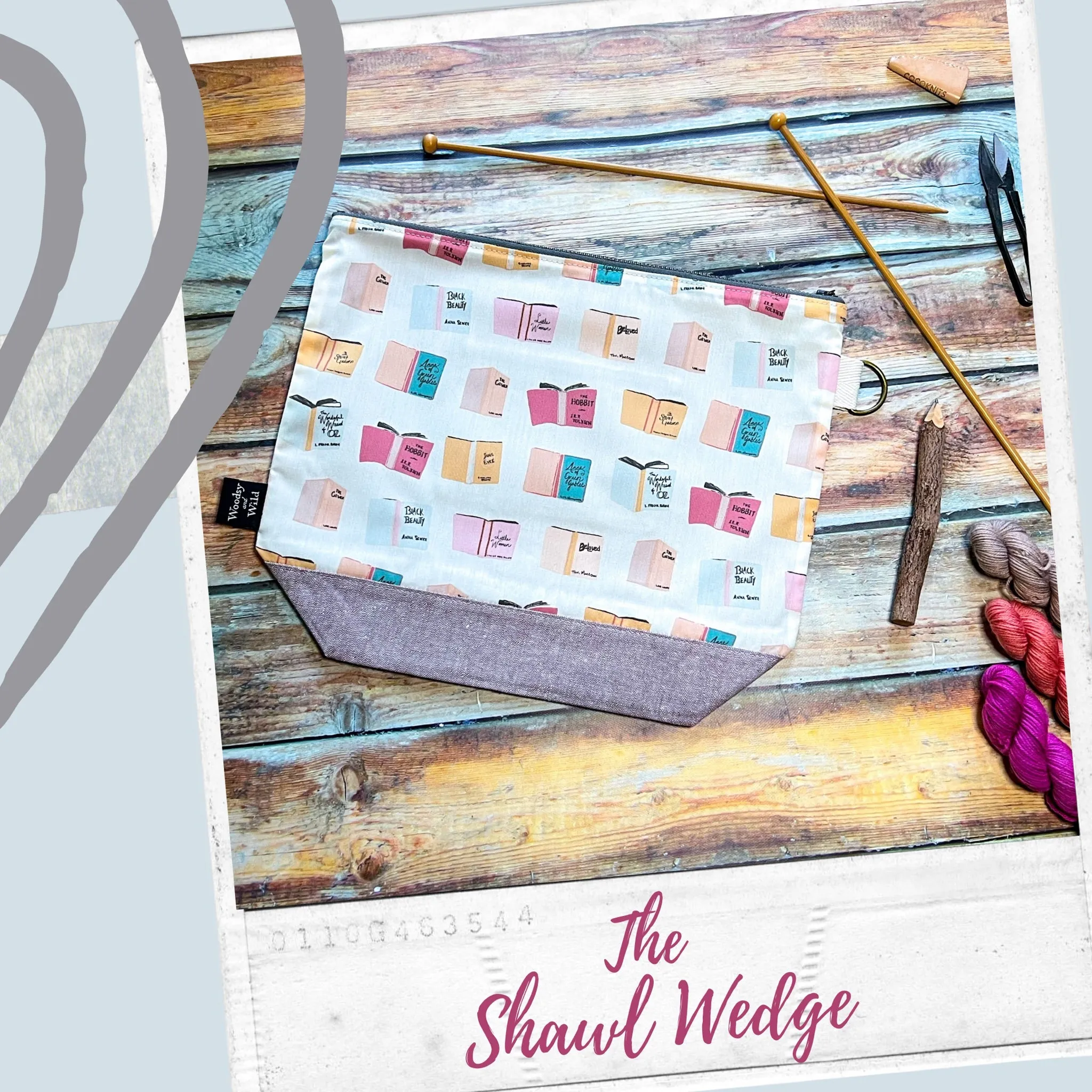 "Golden Bee Toile"- Knitting Project Bag- Ready to Ship