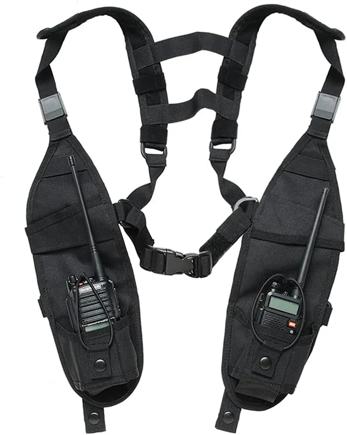RECON GS2U Dual Genuine VECTOR Universal Size Radio Shoulder Holster