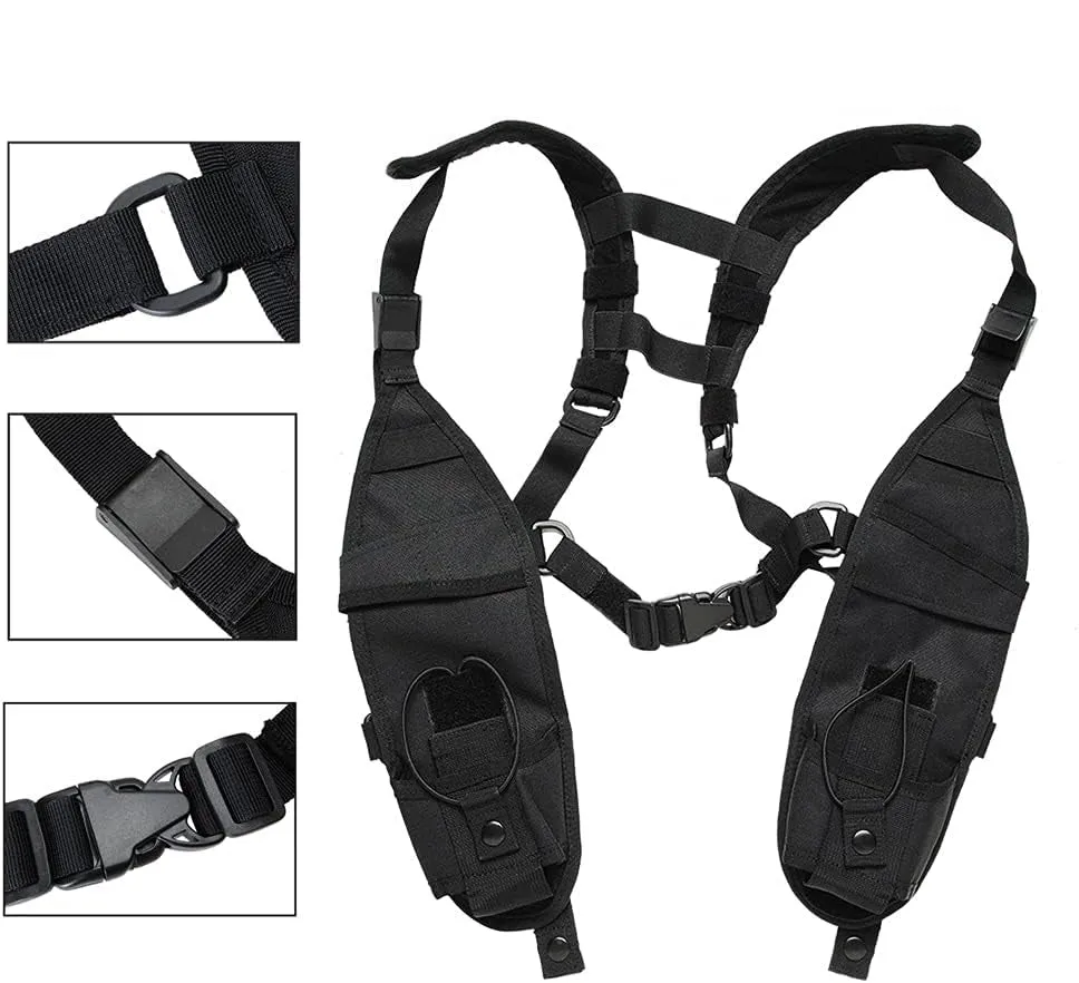 RECON GS2U Dual Genuine VECTOR Universal Size Radio Shoulder Holster