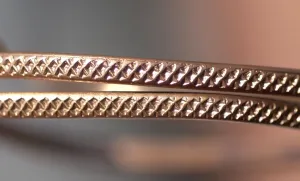 Ring making wire 3mm Criss Cross patterned wire, gallery wire, for making bangle bracelets