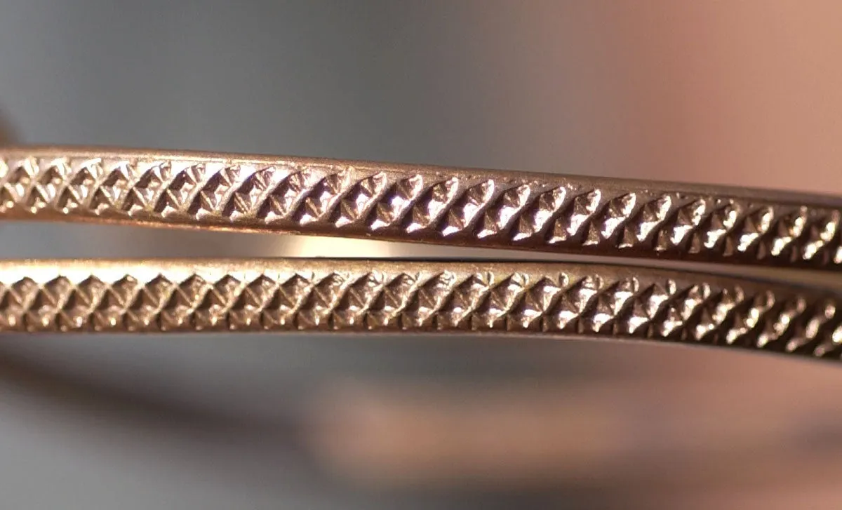 Ring making wire 3mm Criss Cross patterned wire, gallery wire, for making bangle bracelets