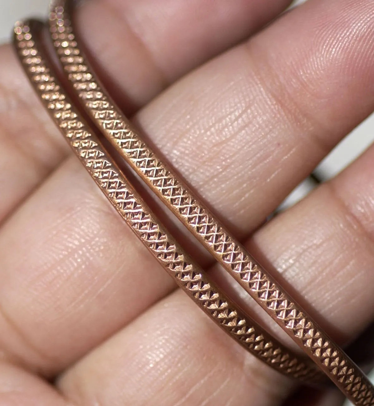 Ring making wire 3mm Criss Cross patterned wire, gallery wire, for making bangle bracelets