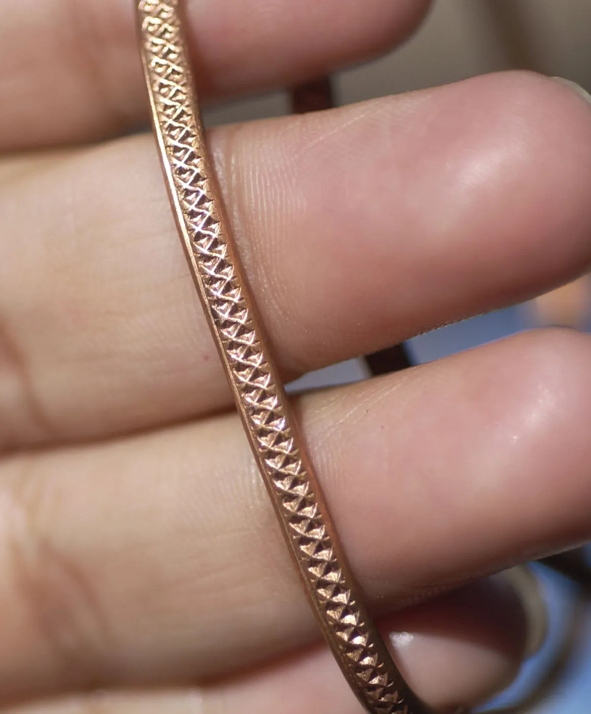 Ring making wire 3mm Criss Cross patterned wire, gallery wire, for making bangle bracelets