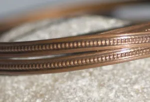 Ring Stock - Dots with border - 3.8mm x 1.5mm