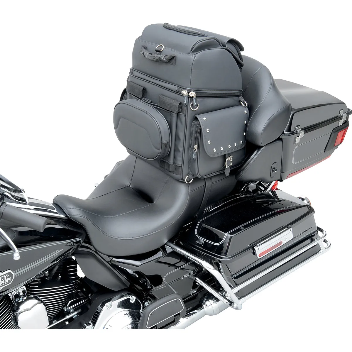 SADDLEMEN BR3400EXS Combination Backrest, Backseat, and Sissy Bar Bag
