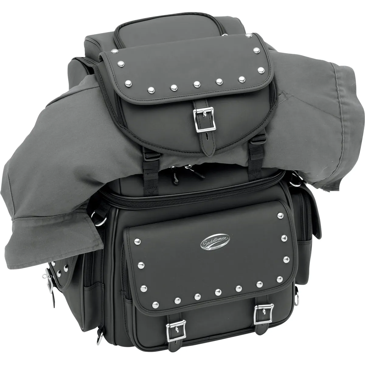 SADDLEMEN BR3400EXS Combination Backrest, Backseat, and Sissy Bar Bag