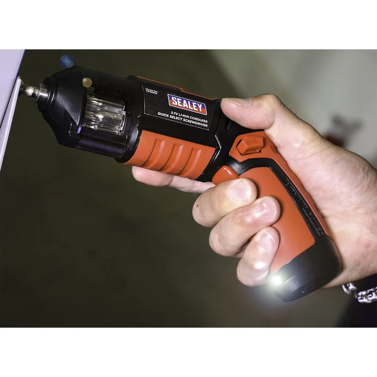 Sealey 14 Piece 3.7V Li-ion Cordless Quick Select Screwdriver USB Charger PH PZ TX