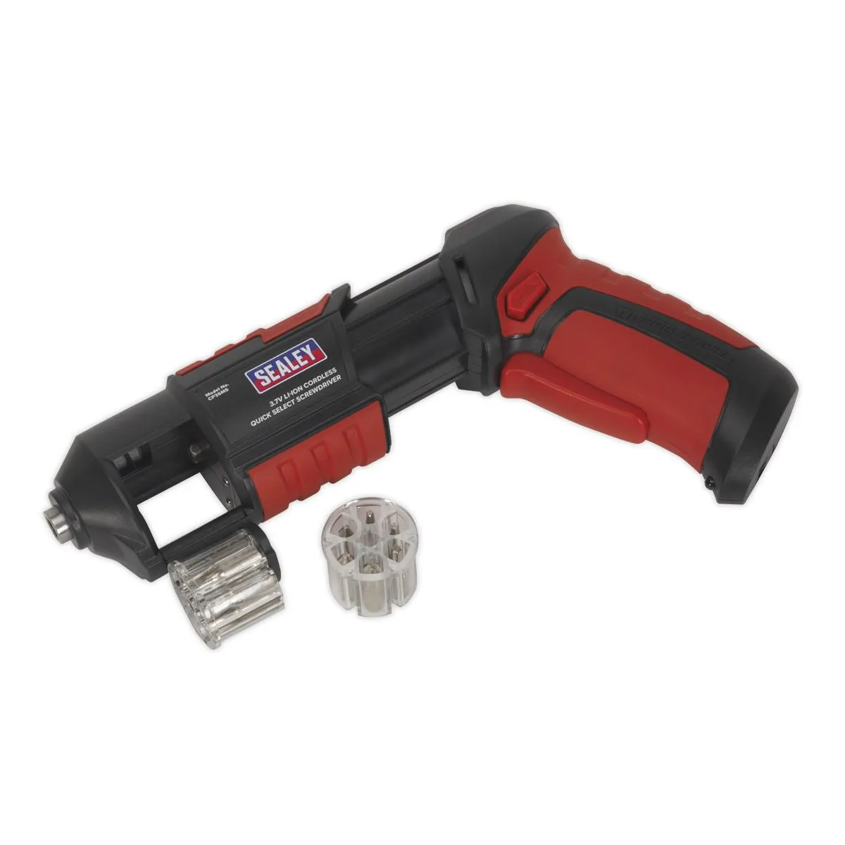 Sealey 14 Piece 3.7V Li-ion Cordless Quick Select Screwdriver USB Charger PH PZ TX