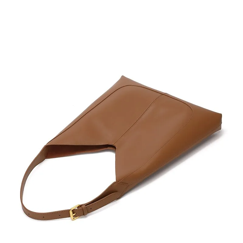 Split Leather Ladies Bucket Tote Large Capacity