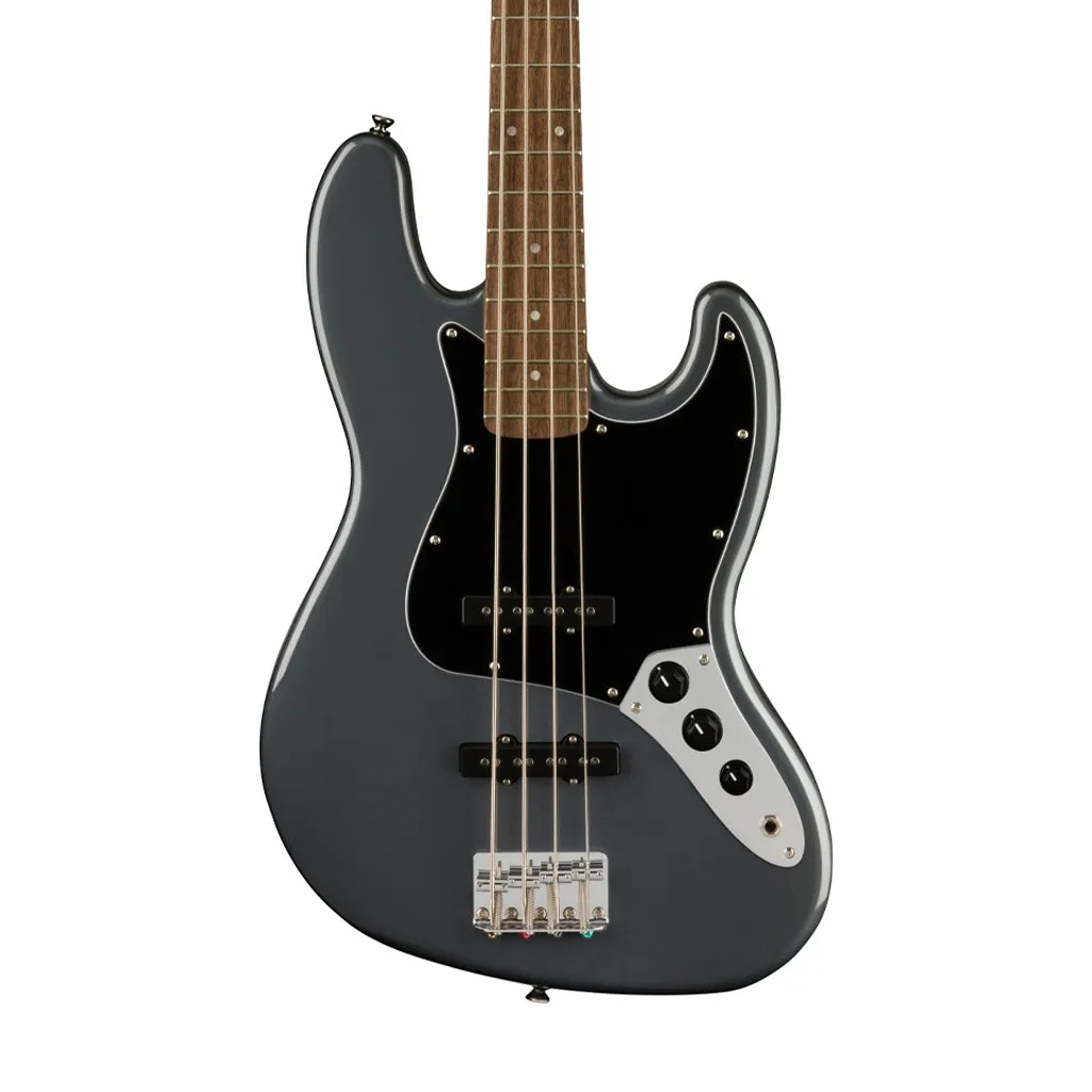Squier Affinity Series Jazz Bass Guitar, Laurel FB, Charcoal Frost Metallic