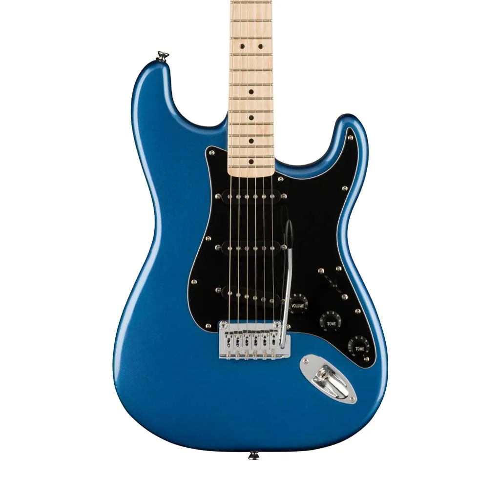 Squier Affinity Series Stratocaster Electric Guitar, Maple FB, Lake Placid Blue