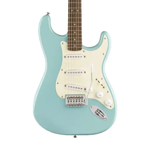 Squier Bullet Stratocaster Electric Guitar w/Tremolo, Laurel FB, Tropical Turquoise