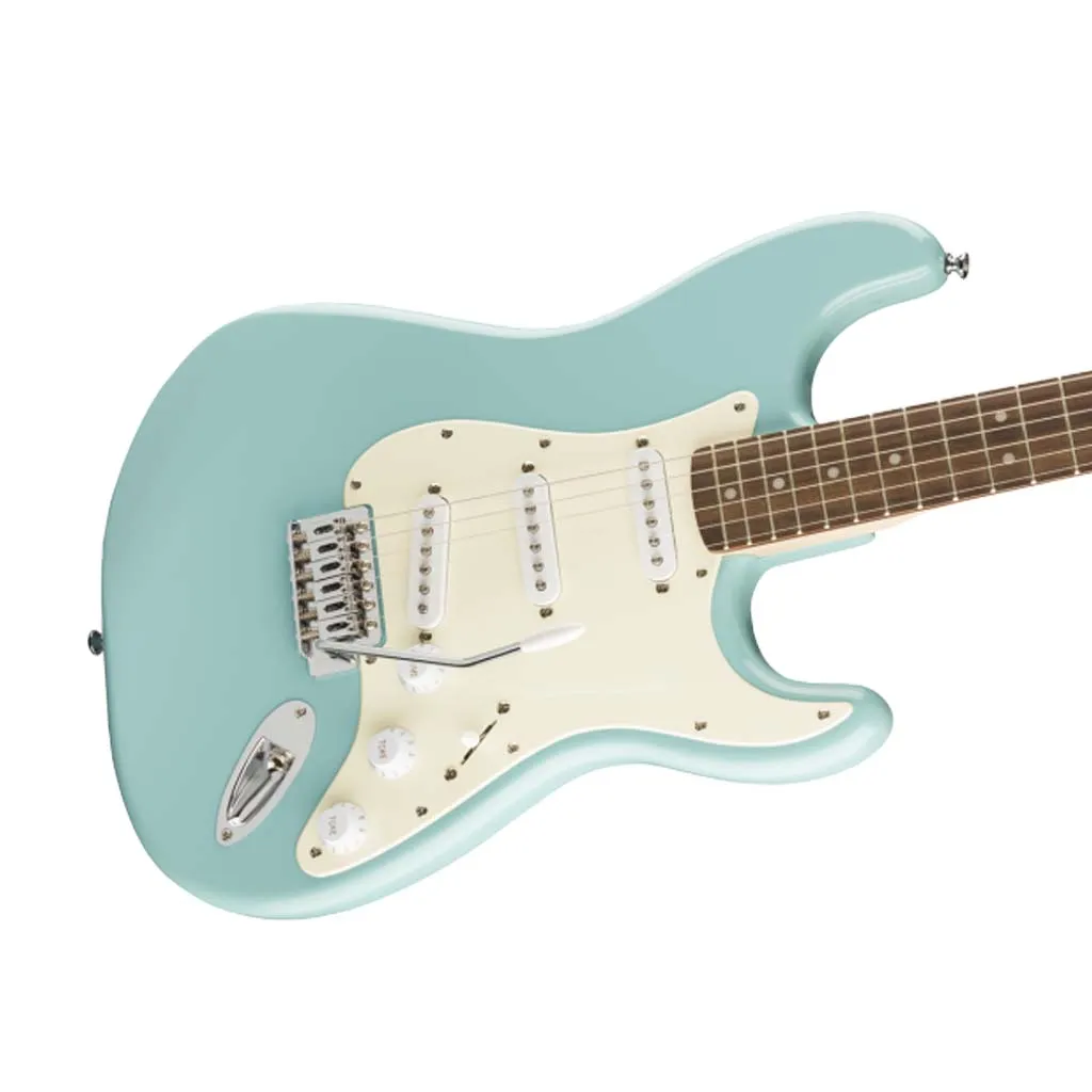 Squier Bullet Stratocaster Electric Guitar w/Tremolo, Laurel FB, Tropical Turquoise